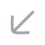 Arrowdownleft icon with duotone rounded style