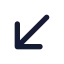 Arrowdownleft icon with solid standard style