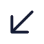 Arrowdownleft icon with stroke standard style