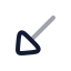 Arrowdownleft icon with twotone rounded style
