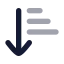 Arrowdownnarrowwide icon with bulk rounded style