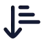 Arrowdownnarrowwide icon with solid rounded style