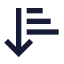 Arrowdownnarrowwide icon with solid sharp style