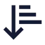 Arrowdownnarrowwide icon with solid sharp style