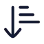 Arrowdownnarrowwide icon with stroke rounded style