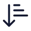 Arrowdownnarrowwide icon with stroke standard style