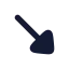 Arrowdownright icon with solid rounded style