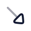 Arrowdownright icon with twotone rounded style