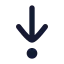 Arrowdowntodot icon with solid rounded style