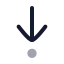 Arrowdowntodot icon with twotone rounded style