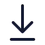 Arrowdowntoline icon with duotone standard style