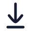 Arrowdowntoline icon with solid rounded style