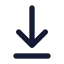 Arrowdowntoline icon with solid standard style