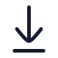 Arrowdowntoline icon with stroke rounded style