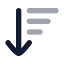 Arrowdownwidenarrow icon with bulk rounded style