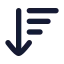 Arrowdownwidenarrow icon with solid rounded style