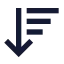 Arrowdownwidenarrow icon with solid sharp style
