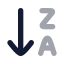 Arrowdownza icon with bulk rounded style