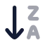 Arrowdownza icon with bulk rounded style