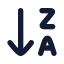 Arrowdownza icon with solid rounded style