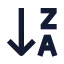 Arrowdownza icon with solid sharp style