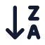Arrowdownza icon with solid standard style