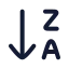Arrowdownza icon with stroke rounded style