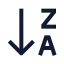 Arrowdownza icon with stroke sharp style