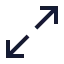 Arrowexpand icon with stroke sharp style