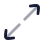 Arrowexpand icon with twotone rounded style