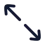 Arrowexpand icon with stroke rounded style