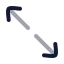 Arrowexpand icon with twotone rounded style