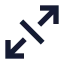 Arrowexpanddiagonal icon with solid sharp style