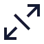 Arrowexpanddiagonal icon with stroke sharp style