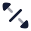 Arrowexpanddiagonal icon with bulk rounded style
