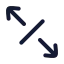 Arrowexpanddiagonal icon with stroke rounded style