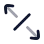 Arrowexpanddiagonal icon with twotone rounded style