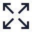 Arrowexpand icon with stroke sharp style