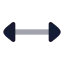 Arrowhorizontal icon with bulk rounded style