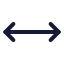 Arrowhorizontal icon with duotone standard style