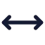 Arrowhorizontal icon with solid standard style