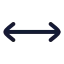 Arrowhorizontal icon with stroke rounded style