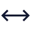 Arrowhorizontal icon with stroke sharp style