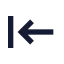 Arrowleft icon with solid sharp style
