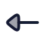 Arrowleft icon with duotone rounded style