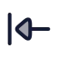 Arrowleft icon with duotone rounded style