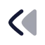 Arrowleftdouble icon with bulk rounded style