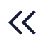 Arrowleftdouble icon with stroke sharp style