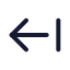 Arrowleftfromline icon with duotone standard style