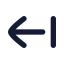 Arrowleftfromline icon with solid rounded style